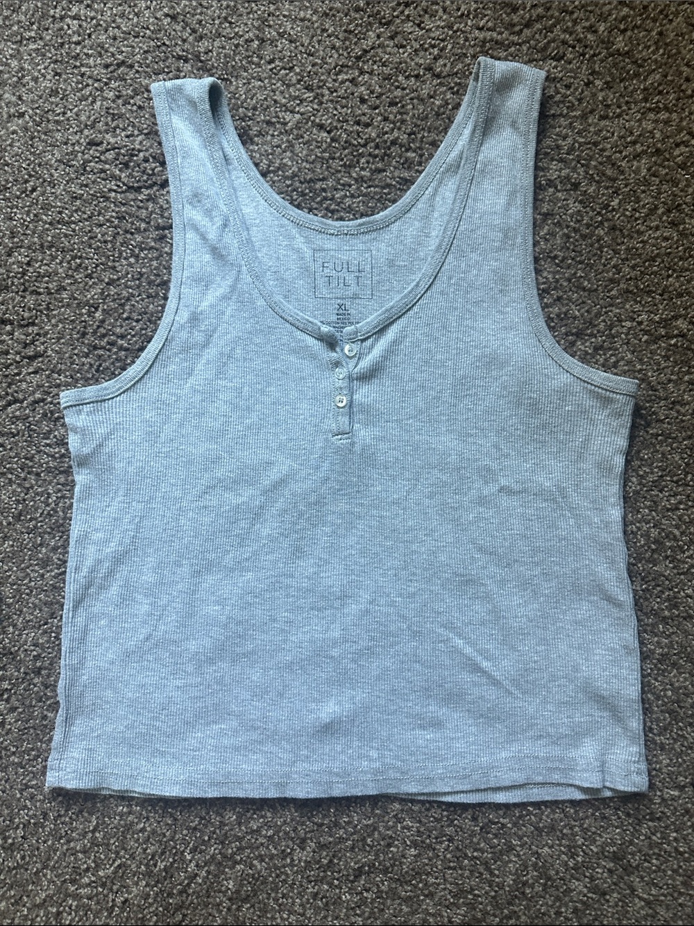 Full Tilt Henley Tank Top, Size XL